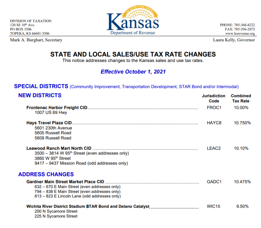 Kansas Sales Tax Update Remote Seller Guidance Wichita CPA